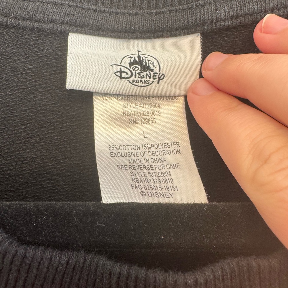 Disney womens Black Sweatshirt with Pink Sequin Design - Picture 6 of 8